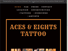 Tablet Screenshot of acesandeightstattoo.com